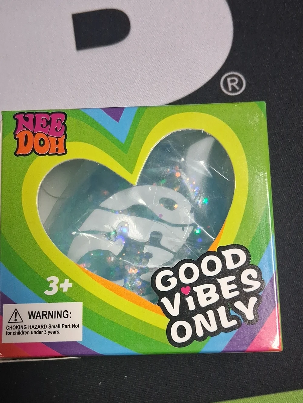 Good Vibes Only Blue Glitter Stress Ball